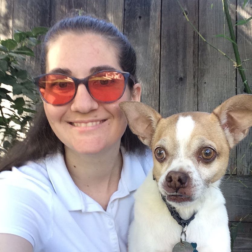 Emily with her dog Trooper