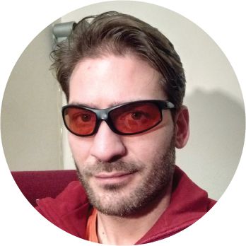 Geri, TheraSpecs Wrap Indoor glasses
