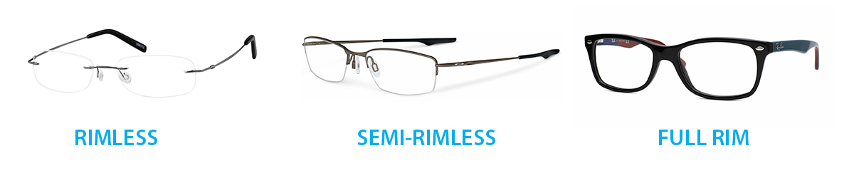 Eyeglasses rim styles