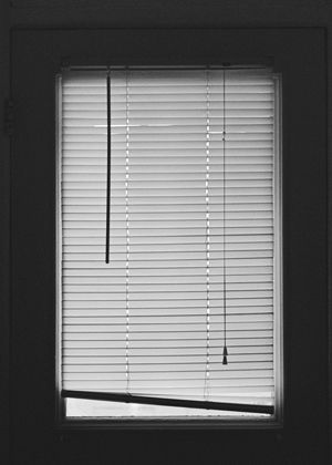Striped or partially opened window blinds can cause harm for photophobia Window blinds